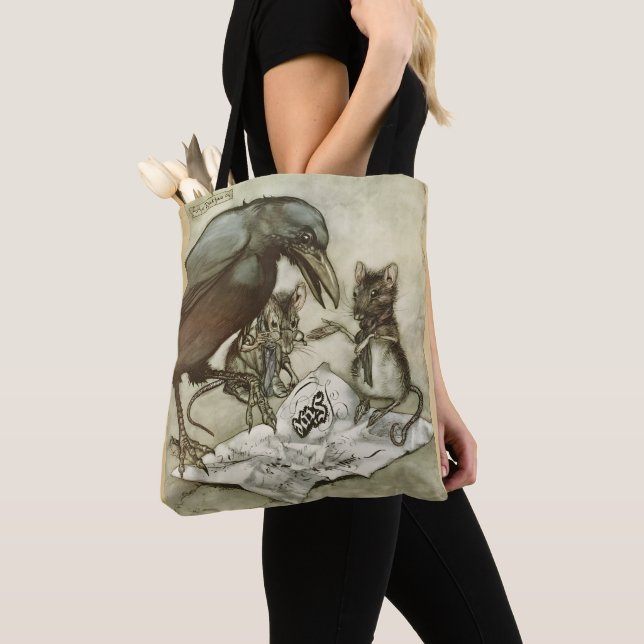 Tote Bag Rackham Peter Pan Kensington Gardens Solomon Fourr (De près)