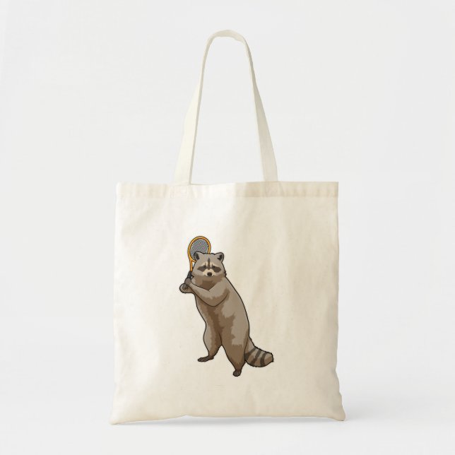 Tote Bag Racon au Tennis avec raquette de tennis (Devant)