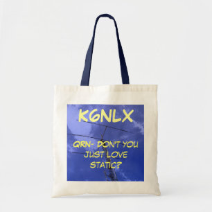 Tote Bag Radio amateur QRN et Callsign Fourre-tout