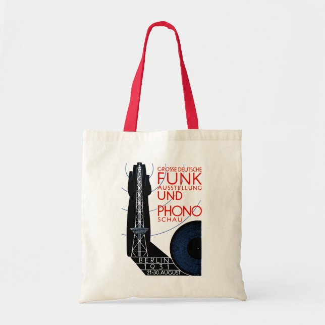 Tote Bag Radio de 1931 Allemands et expo de musique (Devant)