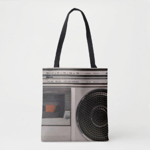Tote Bag Radiocassette radio stéréo portable rétro obsolète