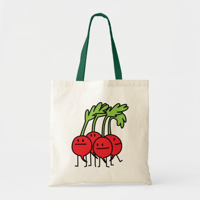 Tote Bag Radish Happy Bunch - Radis être heureux! (Devant)