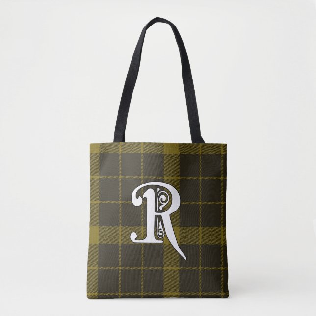 Tote Bag Raeburn Clan Tartan Monogramme (Devant)