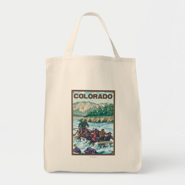 Tote Bag Rafting fluvial Colorado (Devant)