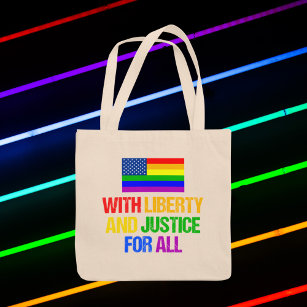 Tote Bag Rainbow American Flag Gay pride des droits LGBT