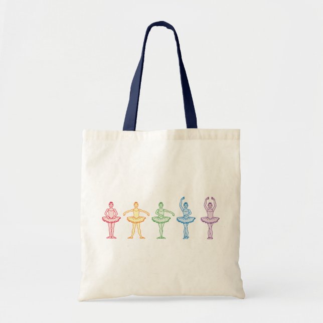 Tote Bag Rainbow Ballerinas (Devant)
