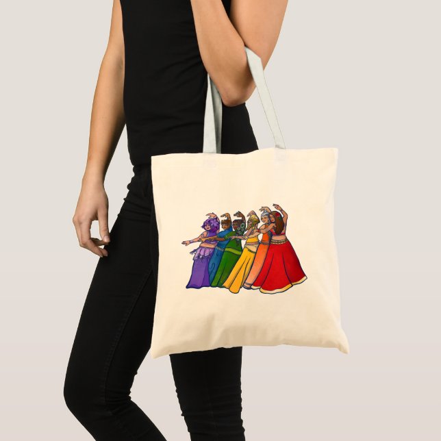 Tote Bag Rainbow Belly Dancer Art Belly Dance Troupe (Devant (produit))