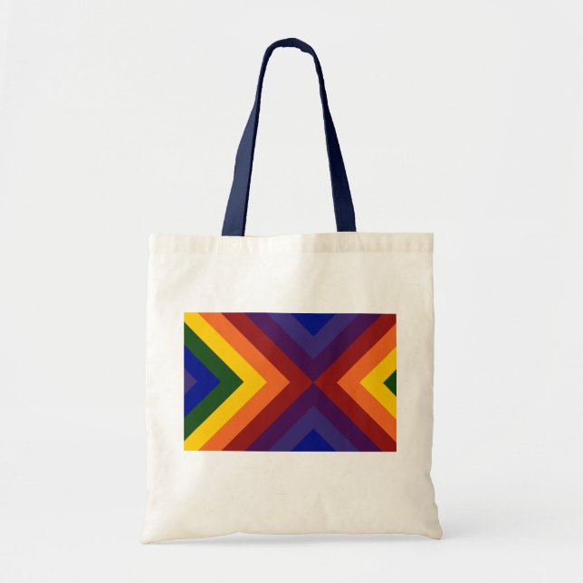 Tote Bag Rainbow Chevrons (Devant)