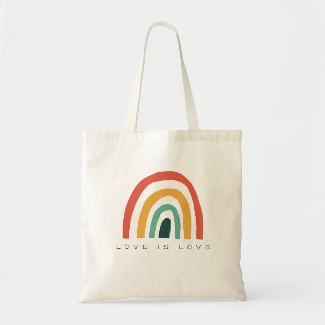 Tote Bag Rainbow colored love is love (Devant)
