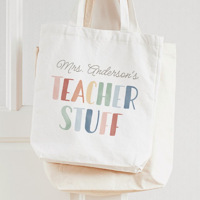 Tote Bag Rainbow Enseignant Stuff Enseignant Apprécier Cade (Créateur téléchargé)