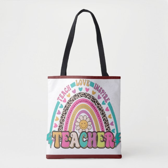 Tote Bag Rainbow Fourre-tout, le "meilleur professeur du mo (Devant)