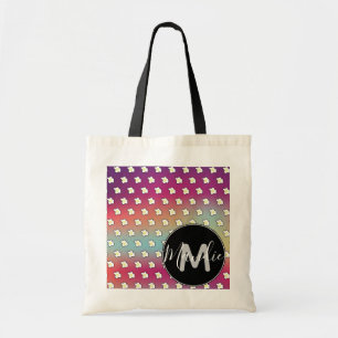 Tote Bag Rainbow Fried Eggs Cute Name Library Livres