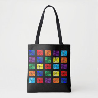 Tote Bag Rainbow Granny Carré fourre-tout