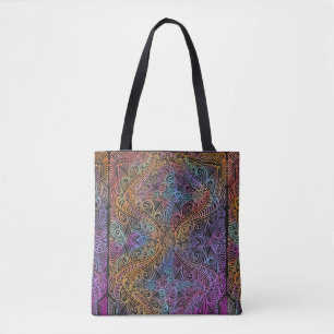 Tote Bag Rainbow Kaleidoscope Mandala
