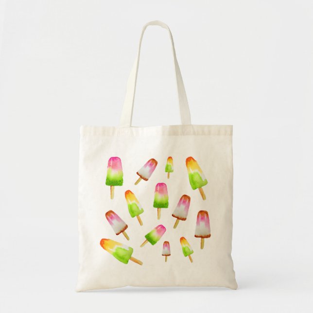 Tote Bag Rainbow popsicle mignon plage de vacances d'été (Devant)