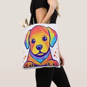 Tote Bag Rainbow Puppy Love