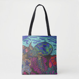 Tote Bag Rainbow Turtle Fourre-tout