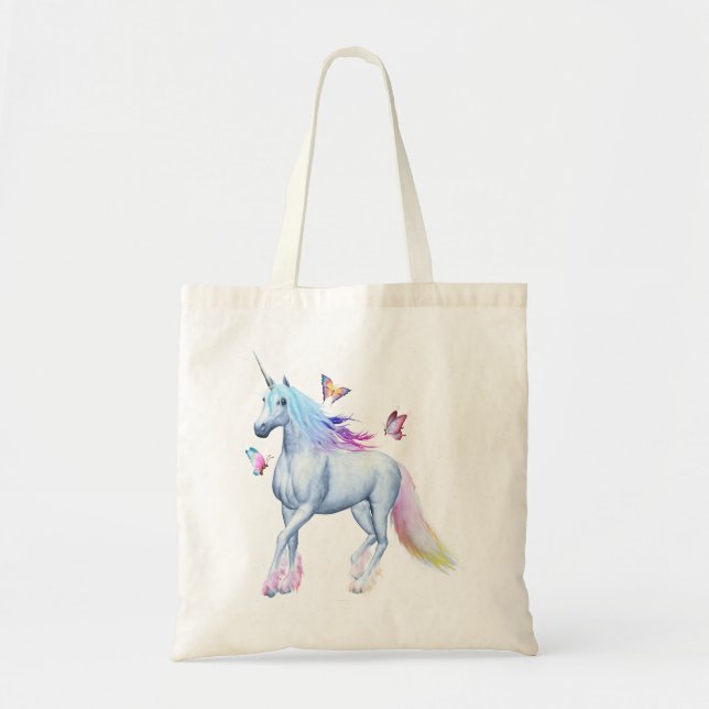 Tote Bag Rainbow unicorn (Devant)