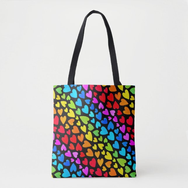 Tote Bag Rainbow Watercolor Motif (Devant)