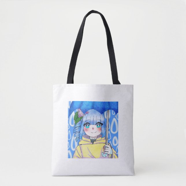 Tote Bag Rainy Day Girl par Lilia (Devant)
