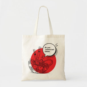 Tote Bag Ramen Kawaii Mignon - Nourriture Japonaise Drôle 