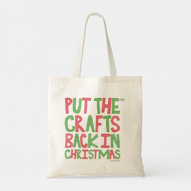 Tote Bag Ramenez l'artisanat à Noël (Dos)