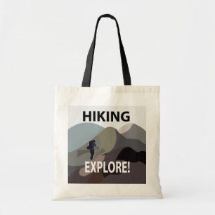 Tote Bag Randonnée Explorer Montagnes Randonnée 