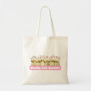 Tote Bag Rangée de lapins chiots