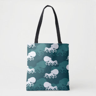 Tote Bag Rangées de motif de poulpe