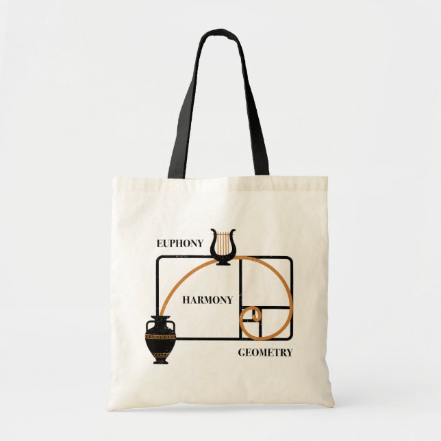 Tote Bag Rapport Doré Grèce : Euphonie, Harmonie, Géométrie (Devant)
