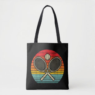 Tote Bag Raquette de tennis Vintage Traversée Retro - Amate