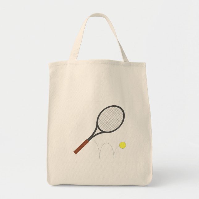 Tote Bag Raquette et boule de tennis (Devant)