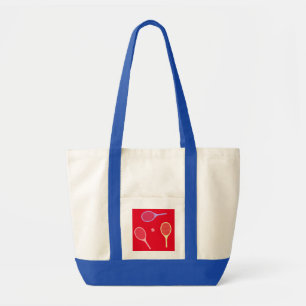 Tote Bag Raquettes de tennis Pastel avec balle de tennis en