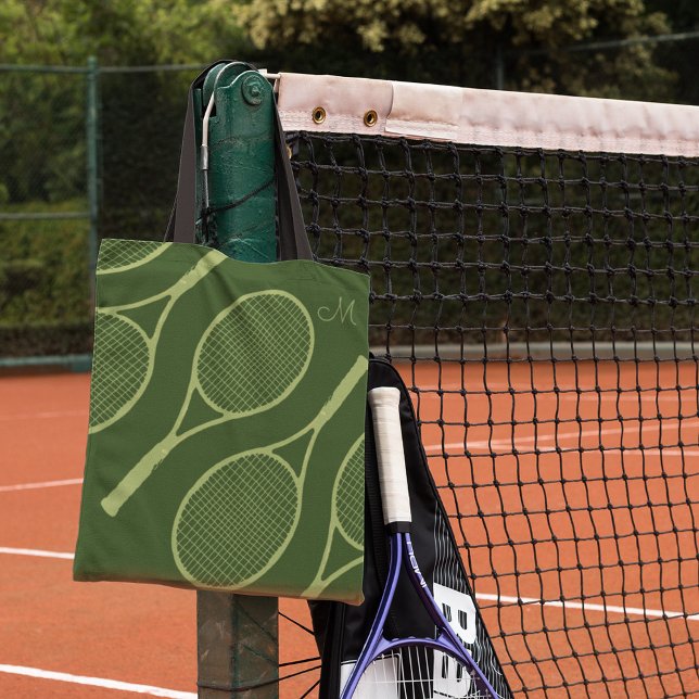 Tote Bag raquettes de tennis vertes (Créateur téléchargé)