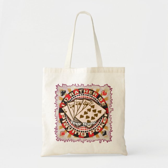 Tote Bag Rather Play Poker  (Devant)