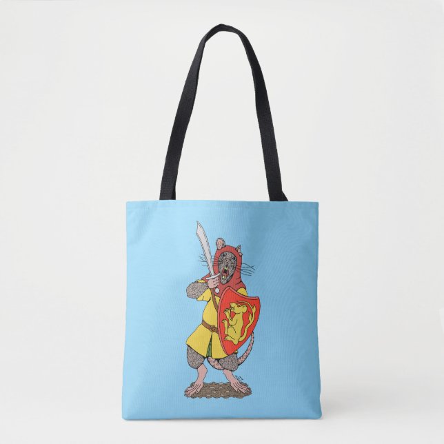 Tote Bag Raton guerrier avec fauchon (Devant)