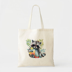 Tote Bag Raton laveur d'été en lunettes de soleil