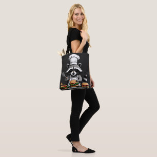 Tote Bag Raton laveur drôle de BBQ retournant des burgers