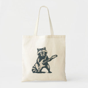 Tote Bag Raton laveur drôle jouant de la guitare électrique