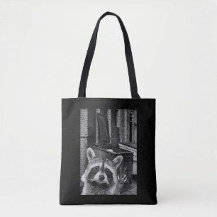Tote Bag Raton laveur drôle selfie Raton laveur Raton laveu
