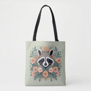 Tote Bag Raton laveur mignon Cottagecore