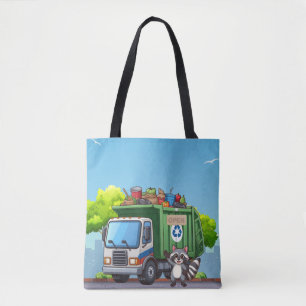 Tote Bag Raton laveur mignon et camion de "nourriture"