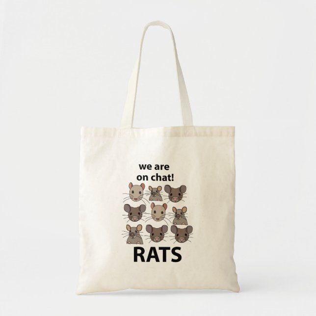 Tote Bag Rats Animal Nous Sommes Sur Conversation Rats Drôl (Devant)