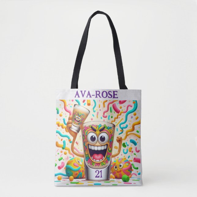 Tote Bag Rave Party Shot Glass – vibrant Fun  (Devant)