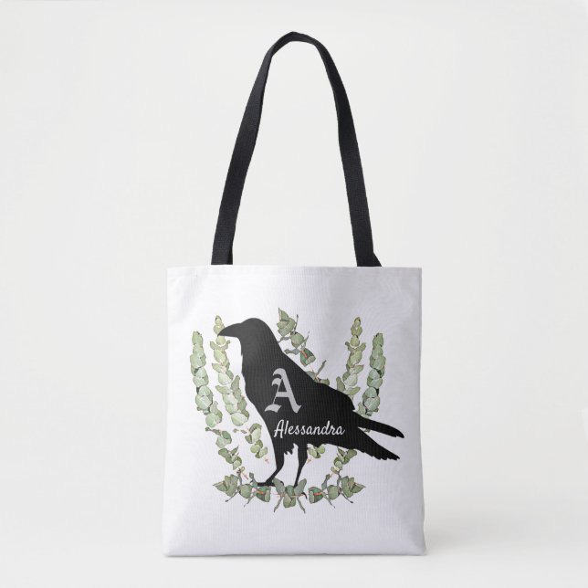 Tote Bag Raven Monogram Spirit Totem animal (Devant)