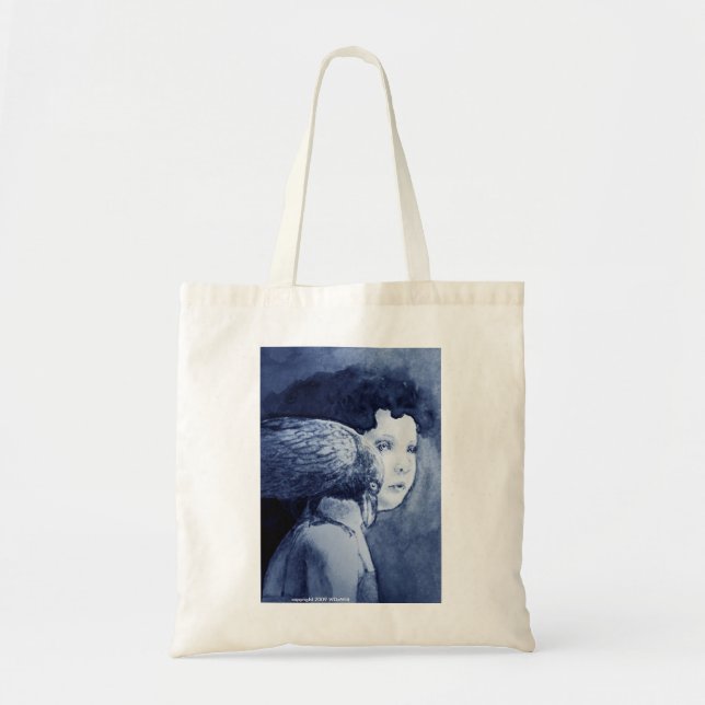 Tote Bag Raven sur mon épaule (Devant)