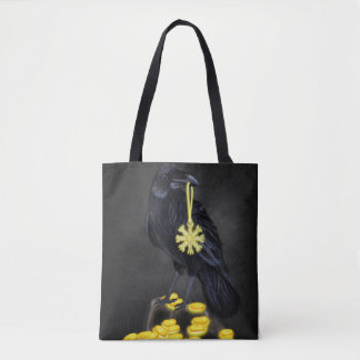 Tote Bag Raven's Rune : Aegishjalmur Magic sur la pierre no