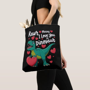 Tote Bag Rawr Signifie Je T'aime En Dinosaure T Rex Saint-V