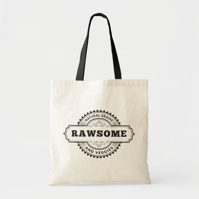 Tote Bag Rawsome végétarien végétalien cru (Devant)