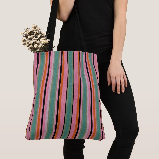 Tote Bag Rayé décoratif (De près)